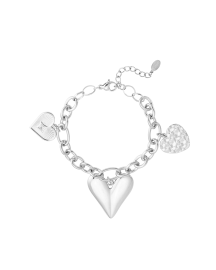 triple heart bracelet